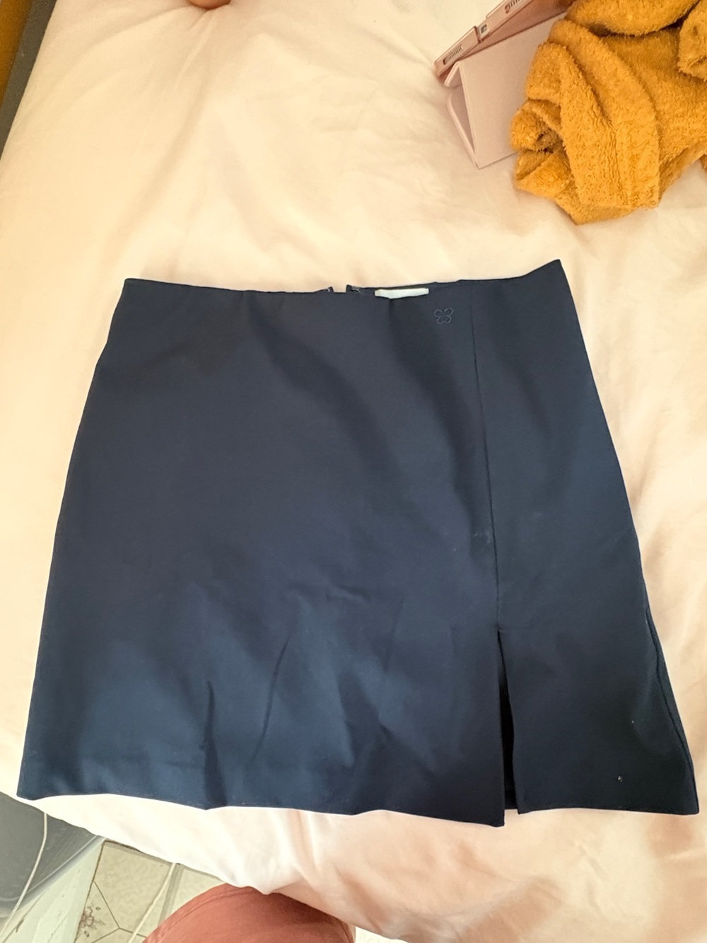 Sunday Best Navy Straight Mini Skirt